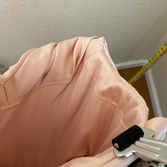 House Of CB 'Coraline' Blush Satin Corset Dress size Large - Picture 9 of 14